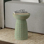 Table d'appoint contemporaine en bois massif de 33 cm de large - 32 P x 32 L x 45 H cm
