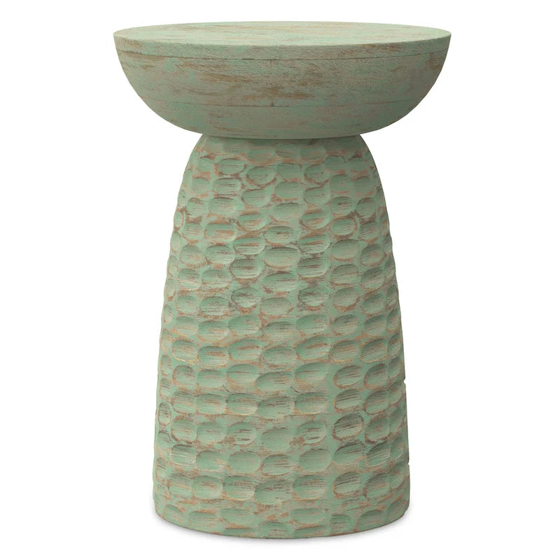 Table d'appoint contemporaine en bois massif de 33 cm de large - 32 P x 32 L x 45 H cm