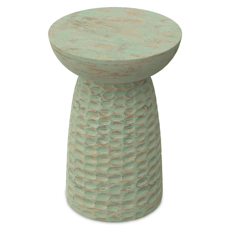 Table d'appoint contemporaine en bois massif de 33 cm de large - 32 P x 32 L x 45 H cm
