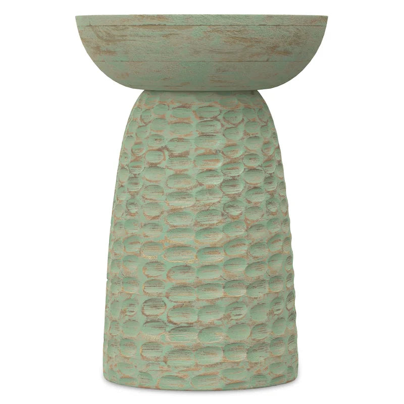Table d'appoint contemporaine en bois massif de 33 cm de large - 32 P x 32 L x 45 H cm