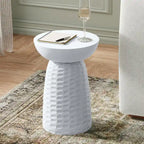 Table d'appoint contemporaine en bois massif de 33 cm de large - 32 P x 32 L x 45 H cm