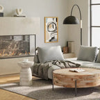 Table d'appoint contemporaine en bois massif de 33 cm de large - 32 P x 32 L x 45 H cm