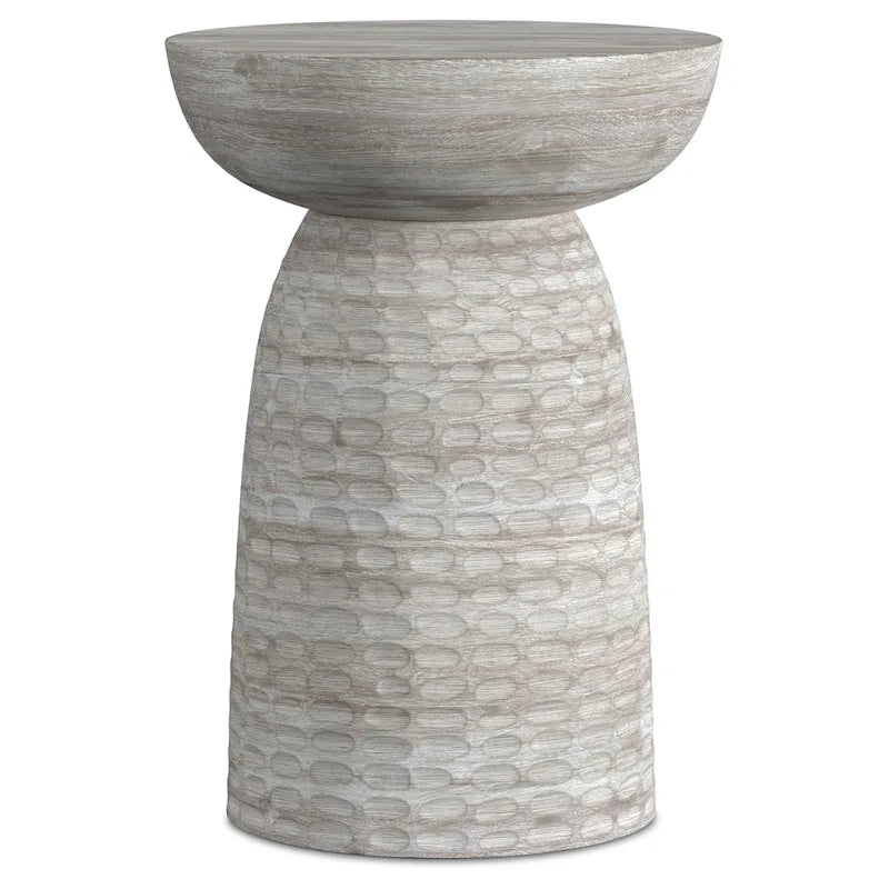 Table d'appoint contemporaine en bois massif de 33 cm de large - 32 P x 32 L x 45 H cm