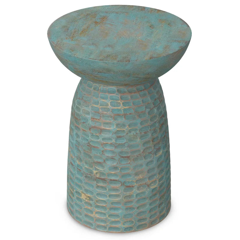 Table d'appoint contemporaine en bois massif de 33 cm de large - 32 P x 32 L x 45 H cm