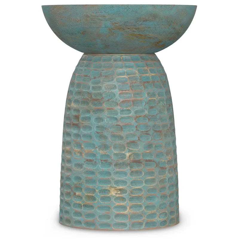 Table d'appoint contemporaine en bois massif de 33 cm de large - 32 P x 32 L x 45 H cm