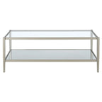 Table basse rectangulaire de 45 de large avec étagère miroir