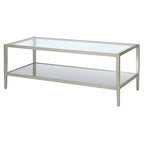Table basse rectangulaire de 45 de large avec étagère miroir