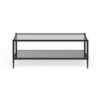 Table basse rectangulaire de 45 de large avec étagère miroir