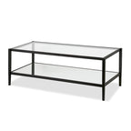 Table basse rectangulaire de 45 de large avec étagère miroir