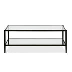 Table basse rectangulaire de 45 de large avec étagère miroir