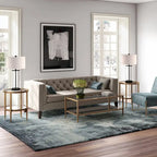 Table basse rectangulaire de 45 de large avec étagère miroir