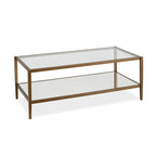 Table basse rectangulaire de 45 de large avec étagère miroir