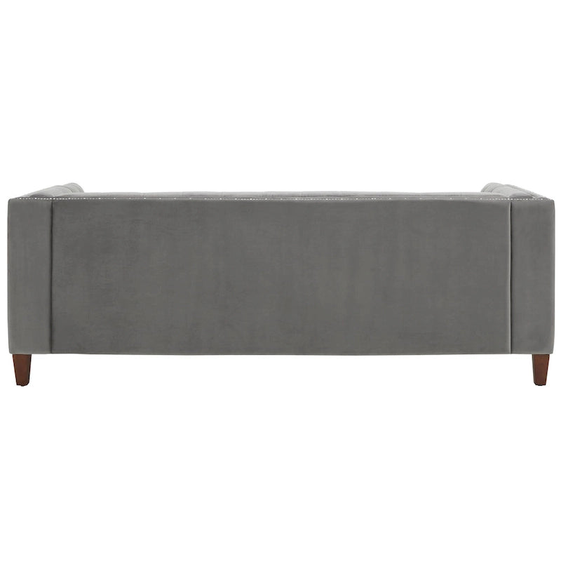 Sièges en Velours Gris "Jewel-tuft" avec Clous Décoratifs
