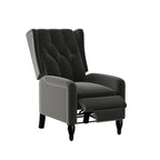 Fauteuil inclinable à dossier haut en velours à pousser
