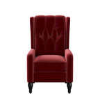 Fauteuil inclinable à dossier haut en velours à pousser