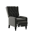 Fauteuil inclinable à dossier haut en velours à pousser