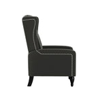 Fauteuil inclinable à dossier haut en velours à pousser