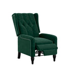 Fauteuil inclinable à dossier haut en velours à pousser