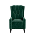 Fauteuil inclinable à dossier haut en velours à pousser