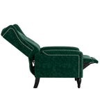 Fauteuil inclinable à dossier haut en velours à pousser