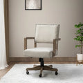Chaise de bureau moderne pivotante, réglable en hauteur, avec garniture cloutée.