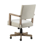 Chaise de bureau moderne pivotante, réglable en hauteur, avec garniture cloutée.