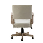Chaise de bureau moderne pivotante, réglable en hauteur, avec garniture cloutée.