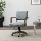 Chaise de bureau moderne pivotante, réglable en hauteur, avec garniture cloutée.