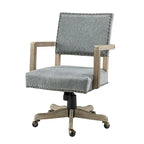 Chaise de bureau moderne pivotante, réglable en hauteur, avec garniture cloutée.