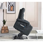 Fauteuil inclinable électrique releveur avec massage et chaleur pour personnes âgées, 3 positions, 2 poches latérales, porte-gobelets, chargement USB