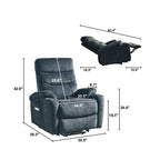 Fauteuil inclinable électrique releveur avec massage et chaleur pour personnes âgées, 3 positions, 2 poches latérales, porte-gobelets, chargement USB