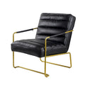 Chaise noire de 30 pouces avec cadre doré