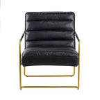 Chaise noire de 30 pouces avec cadre doré