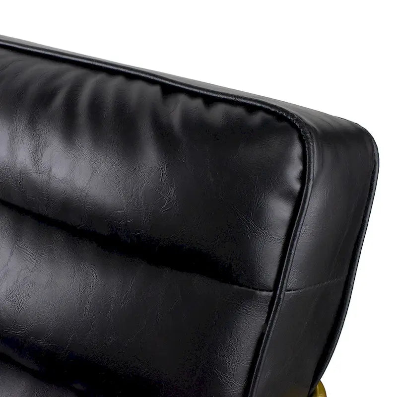 Chaise noire de 30 pouces avec cadre doré