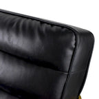 Chaise noire de 30 pouces avec cadre doré