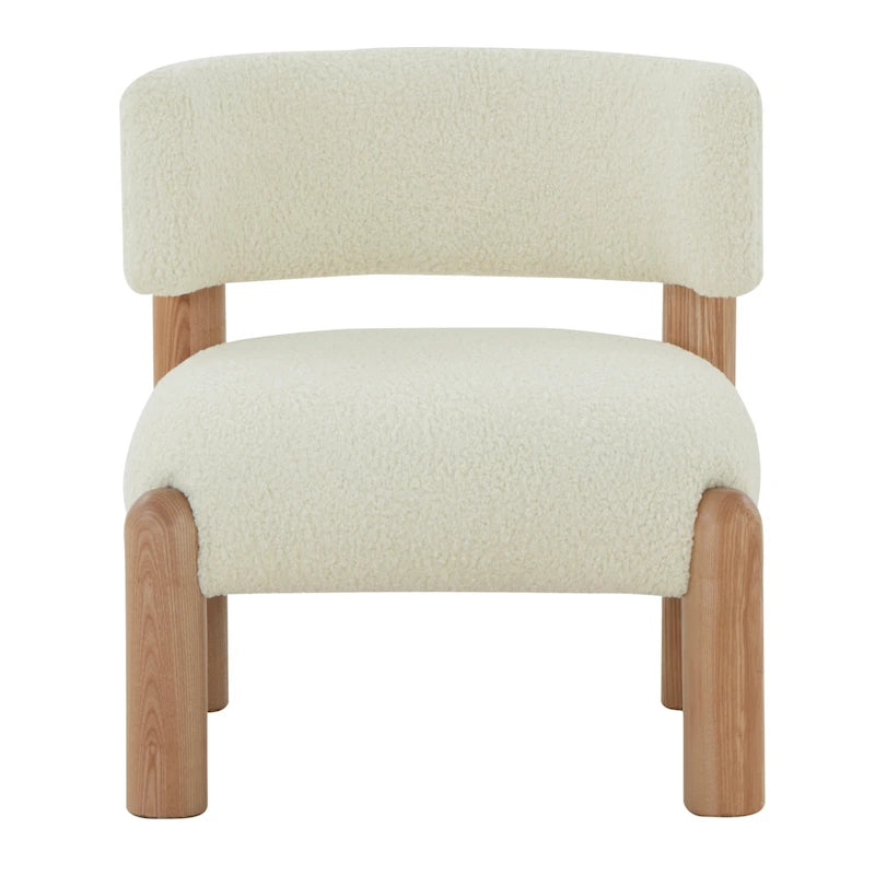 Fauteuil en fausse fourrure - L 66 cm x P 66 cm x H 71 cm