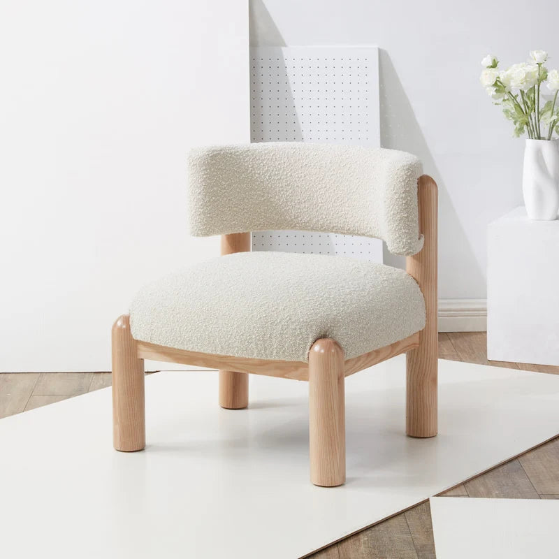 Fauteuil en fausse fourrure - L 66 cm x P 66 cm x H 71 cm
