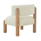 Fauteuil en fausse fourrure - L 66 cm x P 66 cm x H 71 cm
