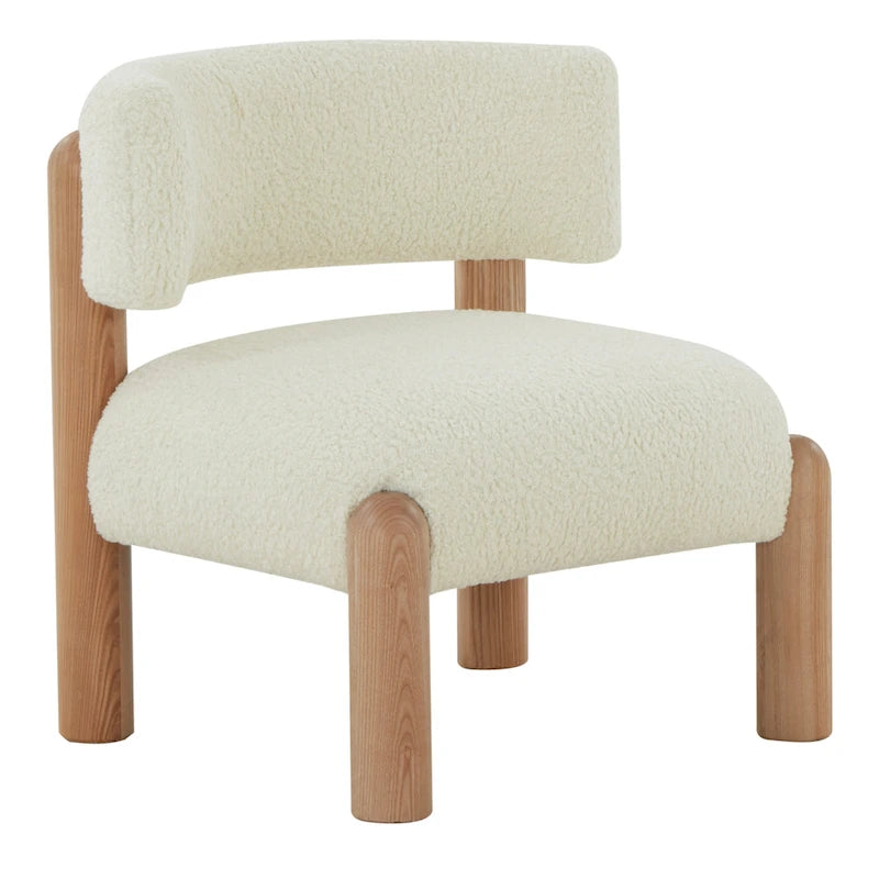 Fauteuil en fausse fourrure - L 66 cm x P 66 cm x H 71 cm