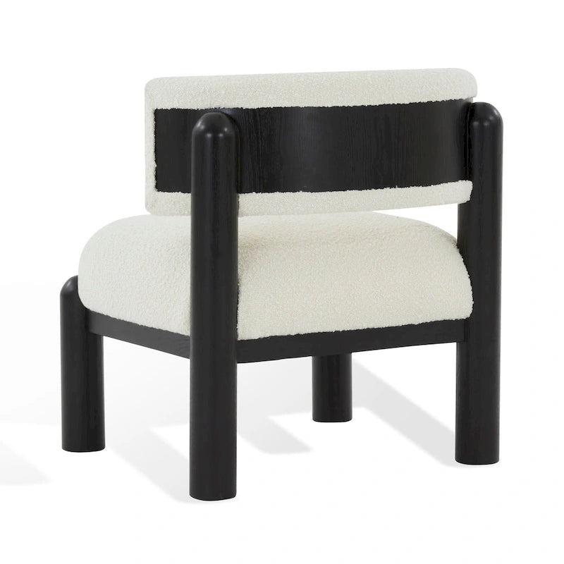 Fauteuil en fausse fourrure - L 66 cm x P 66 cm x H 71 cm