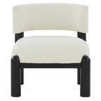 Fauteuil en fausse fourrure - L 66 cm x P 66 cm x H 71 cm