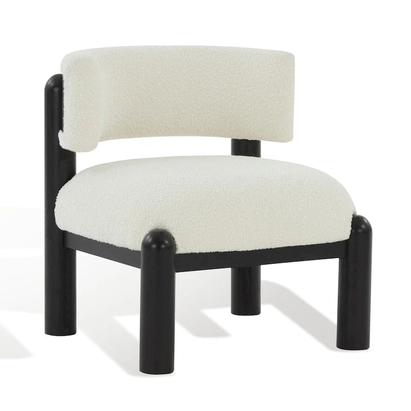 Fauteuil en fausse fourrure - L 66 cm x P 66 cm x H 71 cm