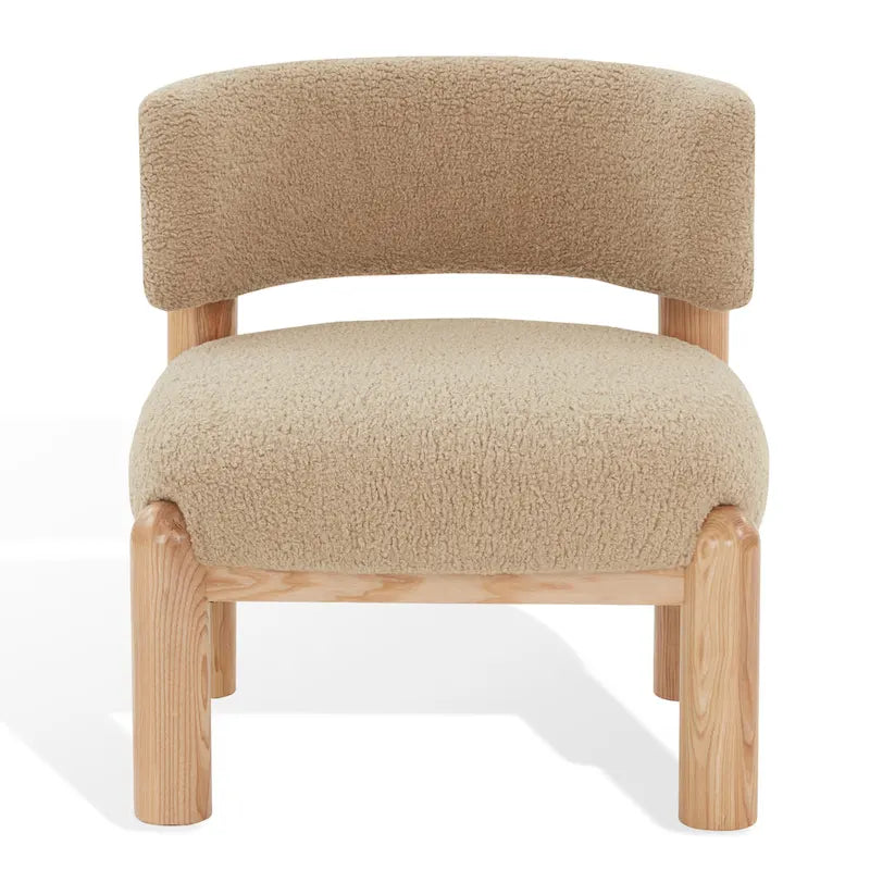 Fauteuil en fausse fourrure - L 66 cm x P 66 cm x H 71 cm