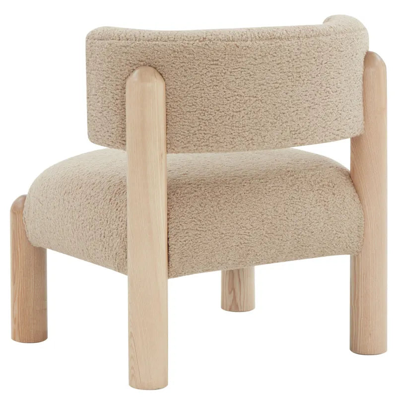 Fauteuil en fausse fourrure - L 66 cm x P 66 cm x H 71 cm