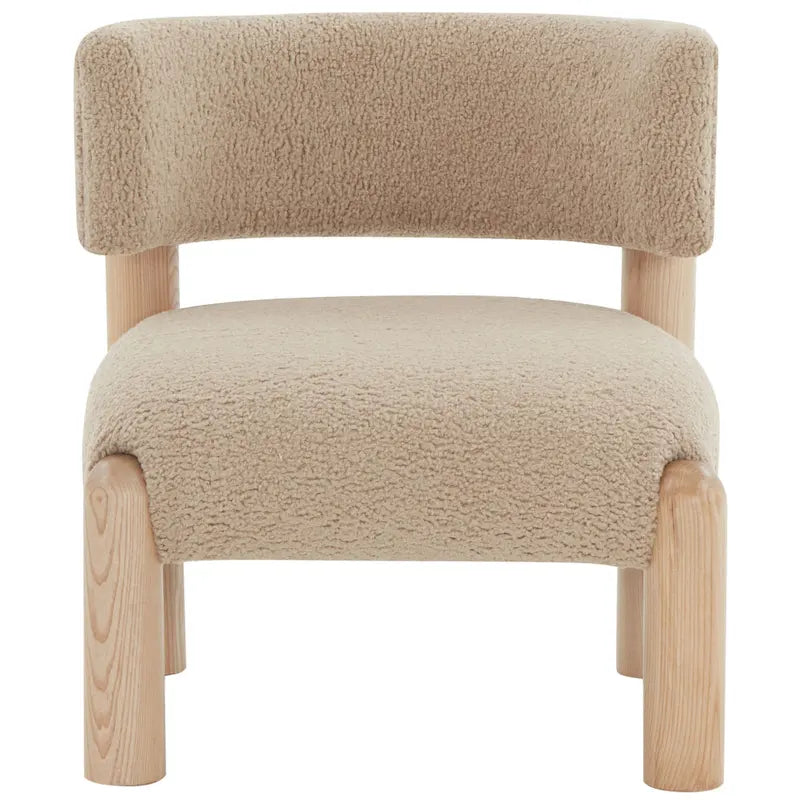 Fauteuil en fausse fourrure - L 66 cm x P 66 cm x H 71 cm