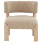 Fauteuil en fausse fourrure - L 66 cm x P 66 cm x H 71 cm