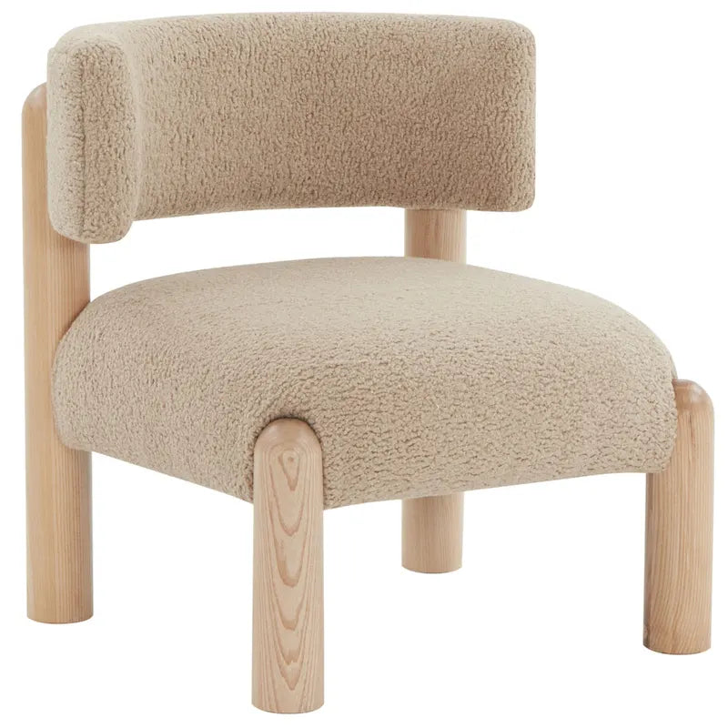 Fauteuil en fausse fourrure - L 66 cm x P 66 cm x H 71 cm