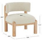 Fauteuil en fausse fourrure - L 66 cm x P 66 cm x H 71 cm