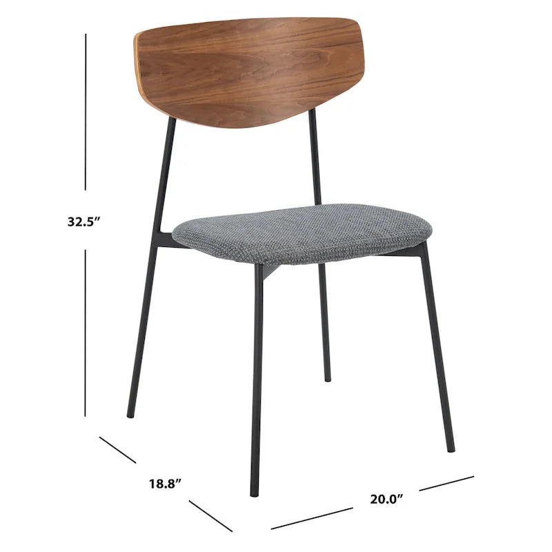 Chaise de salle à manger Mid-Century (Lot de 2) - 20Lx19Px33H