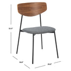 Chaise de salle à manger Mid-Century (Lot de 2) - 20Lx19Px33H